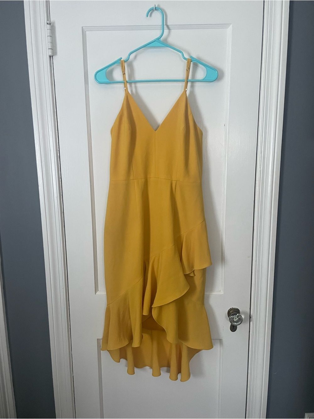 Dress The Population Wendy Ruffle Hem Midi Dress Sz S